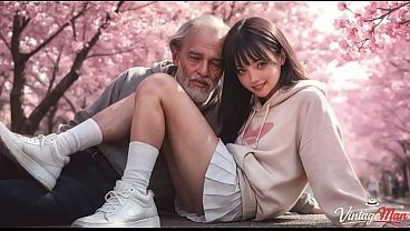 Naughty Girl Rides Elderly Grandfather’s Cock [AI]